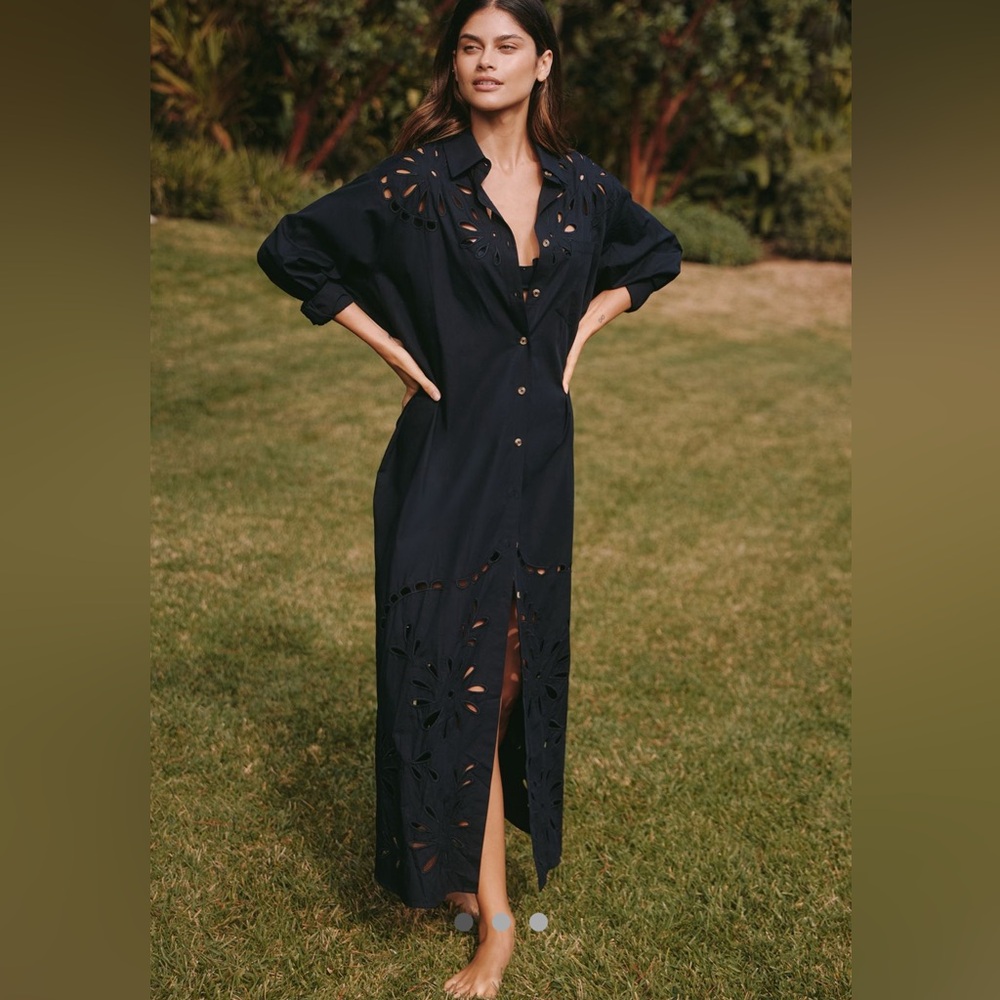Anthropologie maxi shirt dress